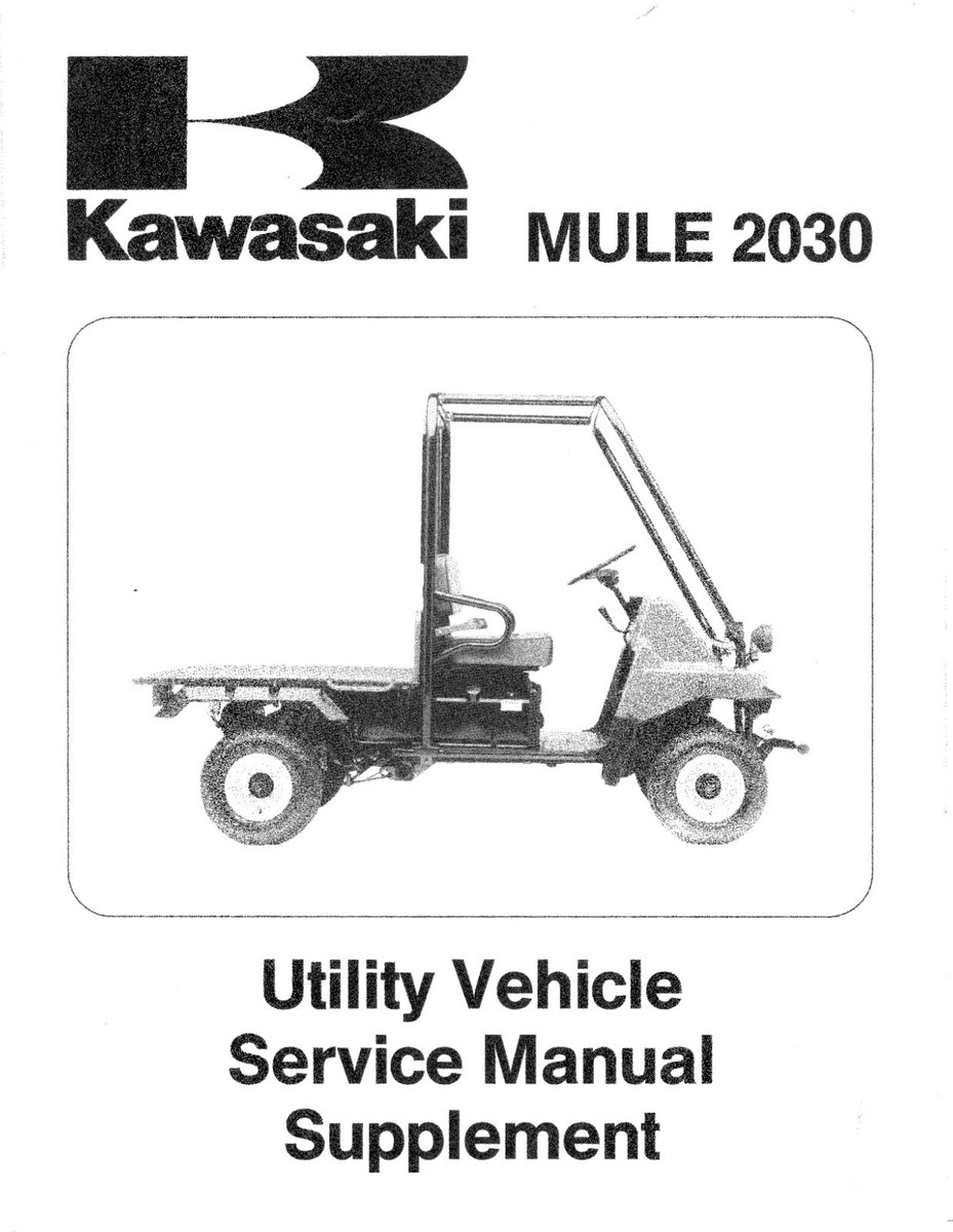 Side By Side Workshop Manual Mule 2010 2020 2030 Kawasaki Mule