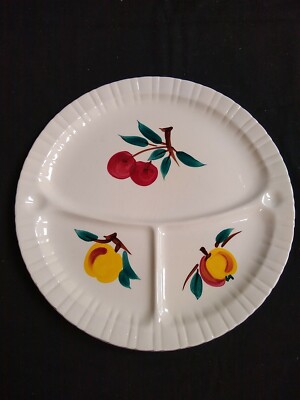 Stangl Pottery Grill Plate  Fruit Pattern 11.5'' Platter - Hard to find! 
