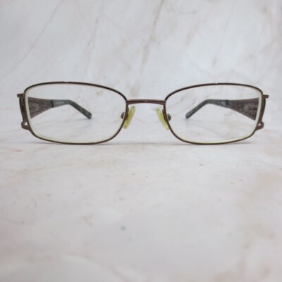 Kay Unger New York K150 Eyeglasses Frame Women's Brown Metal Full Rim 52-18-135