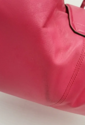 Coach Carly Hot Pink Leather Shoulder Bag w/Large Turnlock Detail