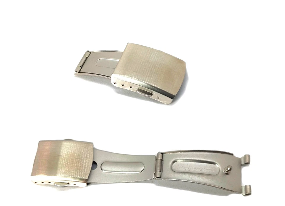 GECOMARKET Chiusura fibbia pulsanti tipo citizen per cinturino orologio acciaio 20mm AF023