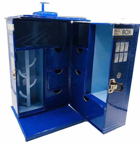 Doctor Who Tardis Schmuckkästchen & Schubladen Ring Aufhänger Spiegel schwere Pappe Telefon