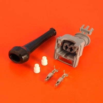 TE CONNECTIVITY Timer di Alimentazione Junior 2 Vie Originale AMP/TYCO Grigio con Terminali Avviamento e Guarnizioni Cavo