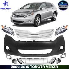 Front Bumper Cover Fascia & Grille Assembly Kit For 2009-2016 Toyota Venza