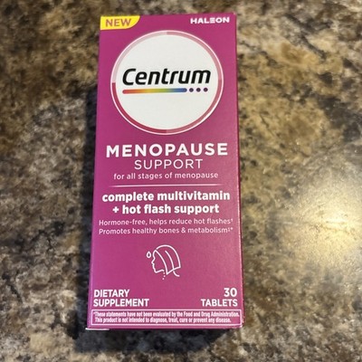 Centrum Menopause Support Multivitamin + Hot Flash 30 Tablets Exp 06/26