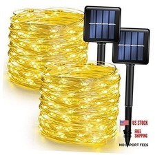 Solar String Lights Outdoor, Total 80FT 240LED Solar Powered 2 Pack Warm White