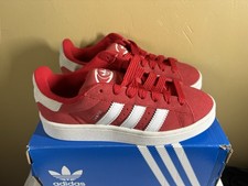 adidas Campus 00s J Unisex Kids Sneakers Red/White Suede JS3540 Size 6.5