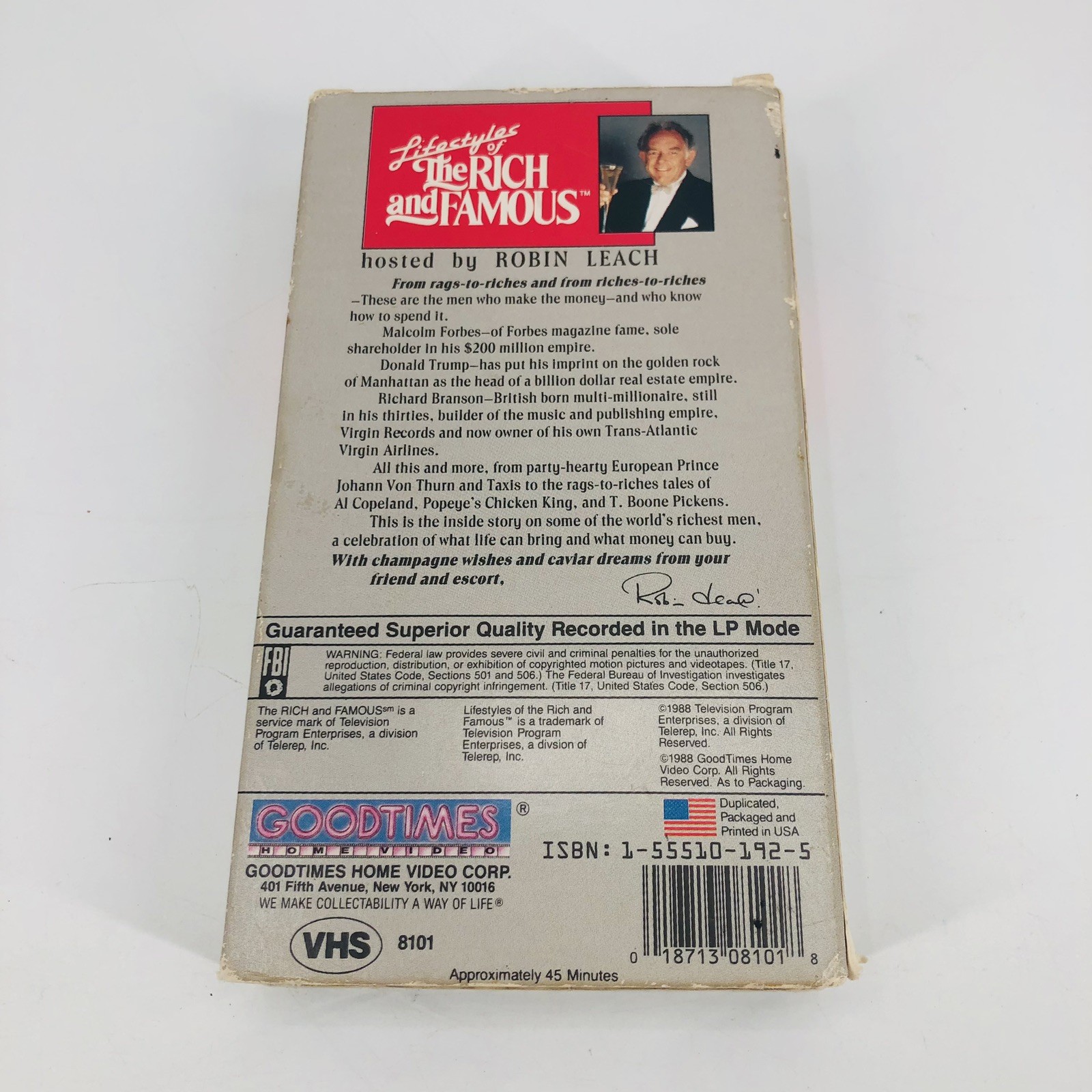 Vtg Lifestyles of the Rich & Famous Money Makers VHS - Donald Trump Branson