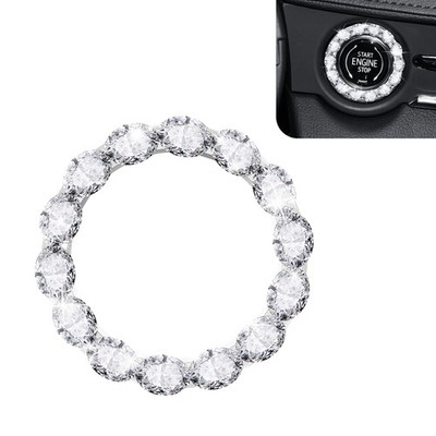 Car Bling Push Start Button Cover, Crystal Rhinestone Engine Start Stop Ring ...