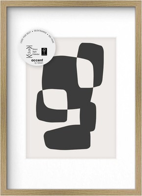 Objektrahmen mit Passepartout Holz Fotorahmen Echtglas, Aura, accent by nielsen
