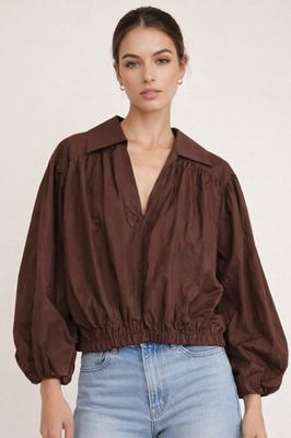 Rohe Brown Petale Long Sleeve Top Size US 4
