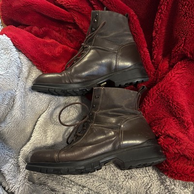 Kenneth Cole Unlisted Brown Leather Lace-Up Combat Boots Unlisted Kenneth Cole Mens Captain Combat Manmade Boots  main image 4