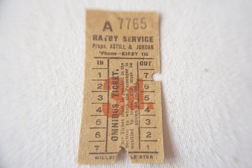 Ratby Service Kirby Independent Bus Tram Ticket