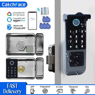 TTLock WIFI Version Double Side Fingerprint Waterproof Outdoor Gate Passcode Rfi
