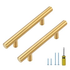 Gold Cabinet Handles 5 Pack 5 Inch Brushed Gold Kitchen Cabinet Pulls 3 Inch Hol