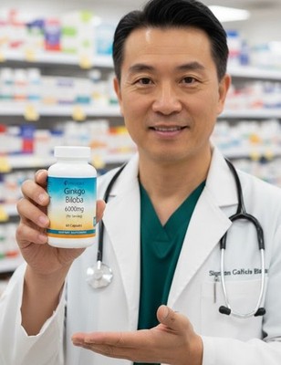 Ginkgo Biloba Capsules 6000mg Per Serving - By Sunlight  -