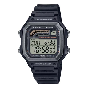 Casio WS-1600H-1AV 100M WR Alarm LED Backlight Stopwatch Dual Time Sport Timer
