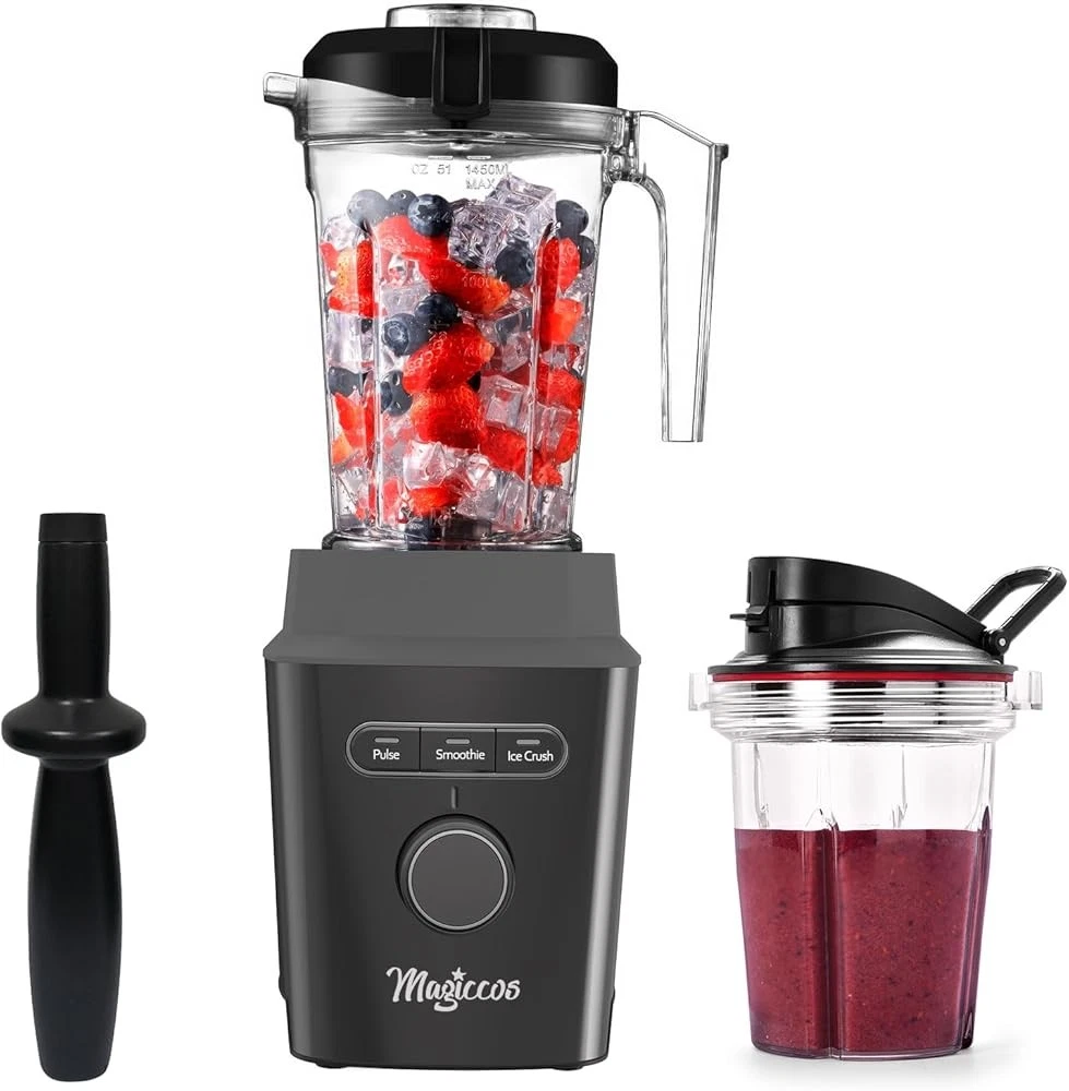 MAGICCOS Countertop Blender 1000W 25000 RPM 51oz Jar Smoothie Shake Maker Gray
Opens in a new window