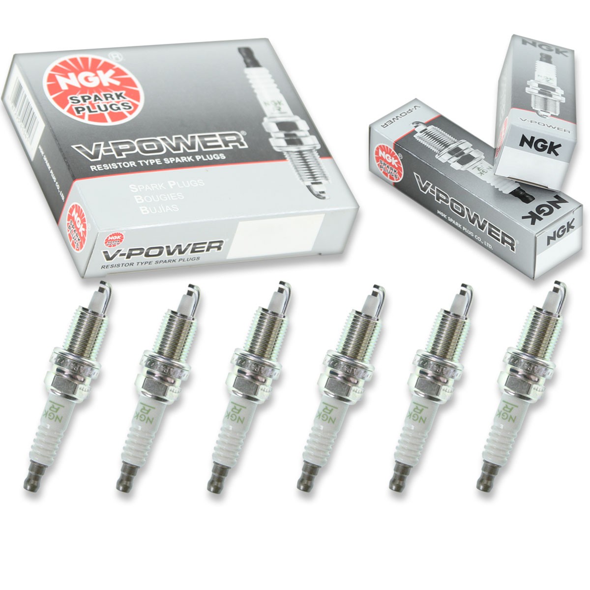 6 pc NGK 3459 ZFR5N V-Power Spark Plugs for SP000ZFR5N RC12ECC RC10PEC bv