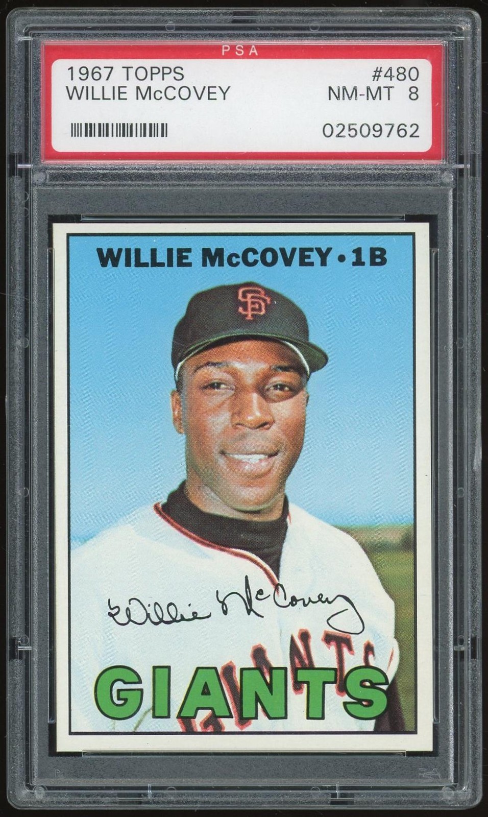 1967 Topps #480 Willie McCovey PSA 8 *9762