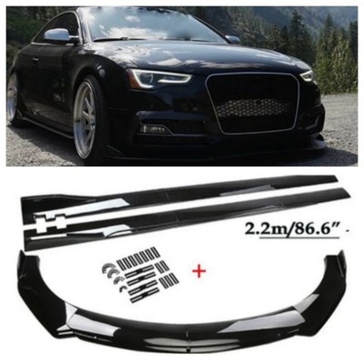 For AUDI A3 A4 A5 A6 B6 B7 Front Bumper Lip Splitter Spoiler Side Skirts Kits US