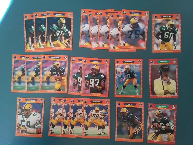 1989 Pro Set Green Bay Packers- 23 Card Lot- Wright, Fullwood, Infante, Harris