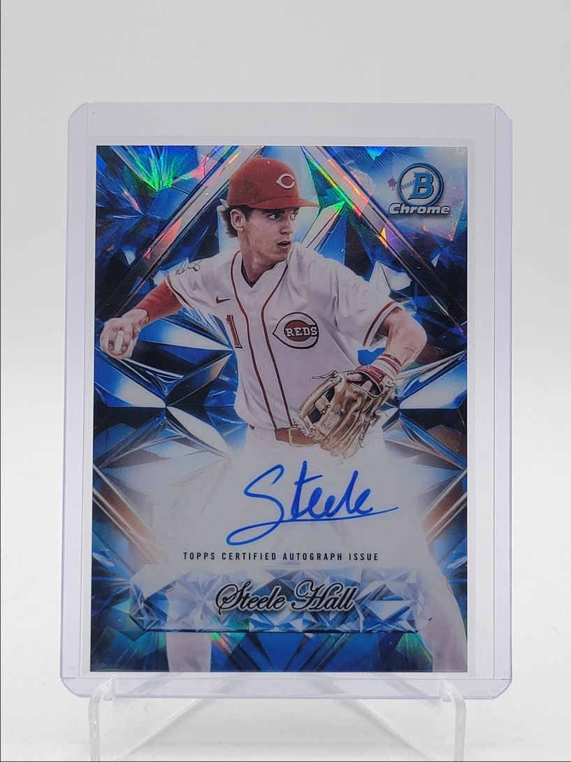 STEELE HALL 2025 BOWMAN CHROME DRAFT SAPPHIRE SELECTION AUTOGRAPH AUTO Q4874