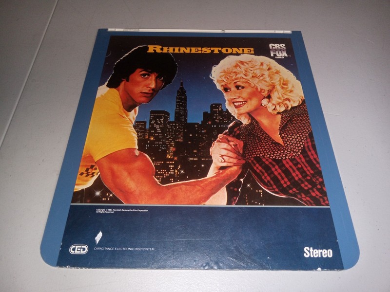 Rhinestone CED Laser Disk Dolly Parton  Sylvester Stallone  1984 RARE
