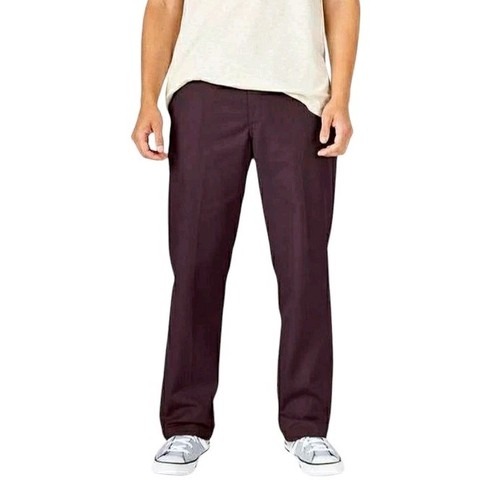 Dickies Skateboarding Mens Regular Fit Twill Pants Size 30x32 Maroon NWT - 第 1/8 張圖片