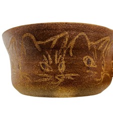 VTG Siamese Cat Stoneware Bowl MCM Artist Mar...
