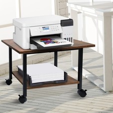 Printer Stand with Storage Shelf, Small Printer Stand for Desk Office Home, U...