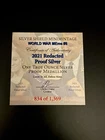 2021 Redacted #8 Silver Shield 1 oz .999 Silver Round Proof #834/1369 w/COA