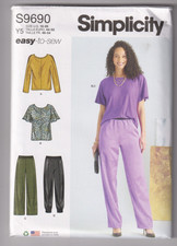 9690 SIMPLICITY Easy - TOPS  Pull On PANTS - Sz 18/20/22/24/26