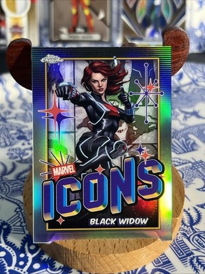 2025 Topps Chrome Marvel #MI-6 Black Widow Icons Refractor