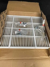 New 4 True GDM-07 White Coated Wire Shelves with Clips - 19 11/16" x 17"