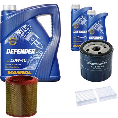 DENCKERMANN Inspektionspaket MANNOL 10W-40 7L für Alfa Romeo 156 Sportwagon 1.8