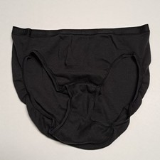 vintage 2006 Victoria  s Secret Hi Leg Brief L Black Panties Y2K 100 Cotton
