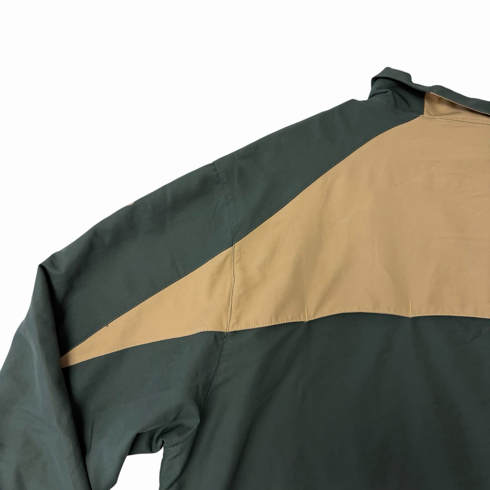 Classic Dark Green & Tan Men's Reebok Windbreaker Jacket Size Large Full Zip thumbnail 16