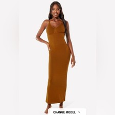Yitty Smooth As Hell Shaping Maxi Dress medium bangin brown