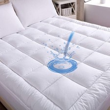 Waterproof Mattress Pad Queen Size Cover Pillowtop Breathable Quilted