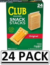 24 PACK - Club Original Flaky Butter Crackers Snack Stacks 2.08 Oz EACH