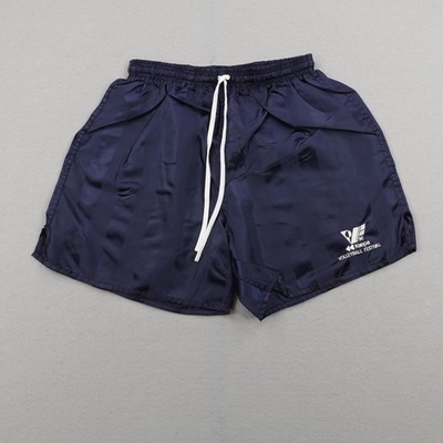 Vintage Kaepa Volleyball Festival Shorts Mens Large Blue Striped Satin 1996 90s