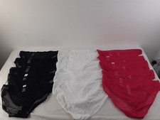 M&S Womens 15pcs Underwear Bundle High Leg Lace Briefs Pink White Black Size XL