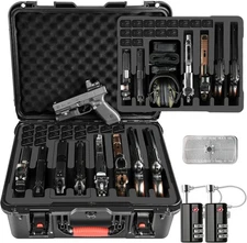 Pistol Gun Case for Multi Handguns - Hold Multiple Pistols & Magazines, Pre-cut