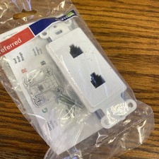 Leviton Preferred 40644-W Dual Wall Phone Jack