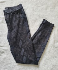 ZARA Women's Trafaluc Black Snake Pattern Yoga Pants Leggings Pull On Size S