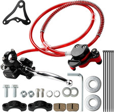 Mini Bike Hydraulic Disc Brake Caliper Kit with Rear Brake Caliper Mounting Brac