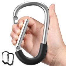 SURDOCA Stroller Hooks, 2Pcs Large Stroller Hooks for Bags, Universal Strolle...