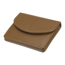 PU Leather Business Card Case Business Name Card Holder Wallet Coffee
