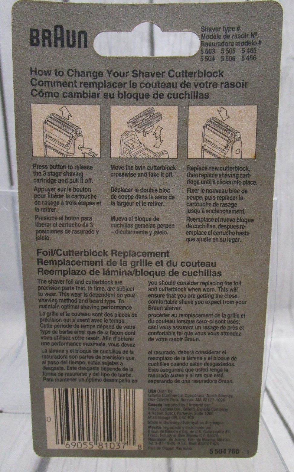 Braun Flex Integral Shaver Cutterblock 5550, 5515, 5315, 5525, 5510, 5314, 5520